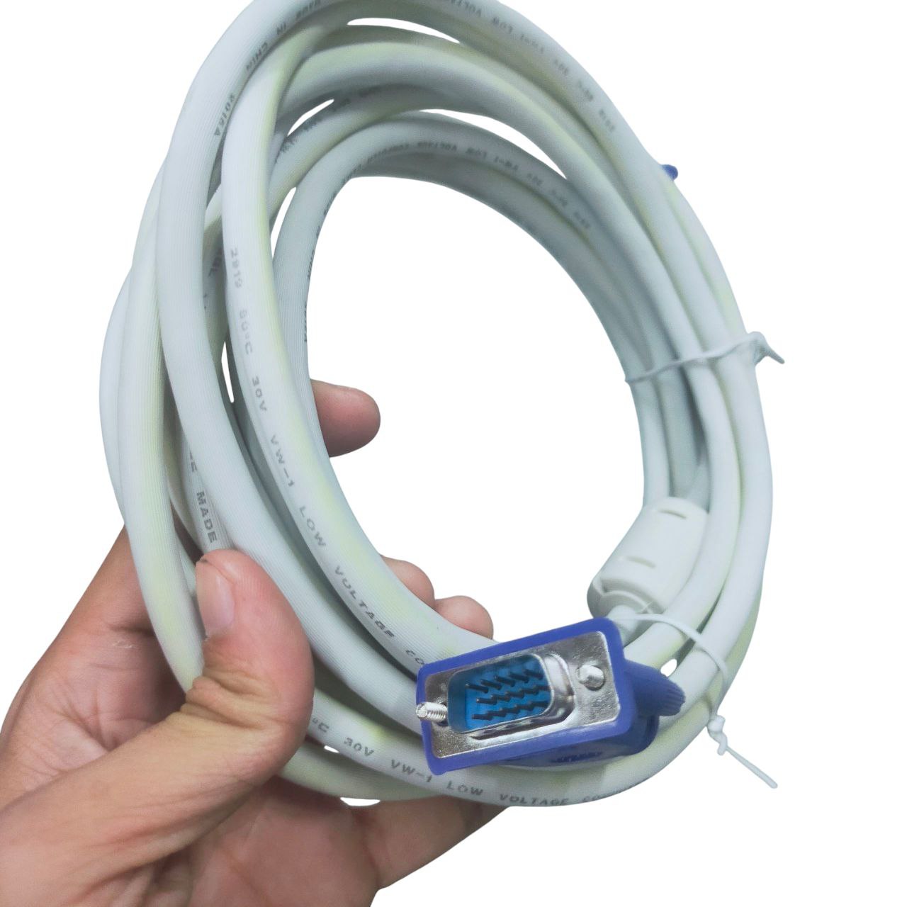 Grippes VGA Cable Male to Male Durable and Reliable 5 Meters White