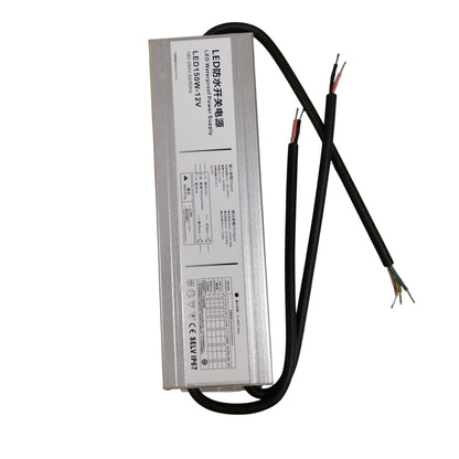 LED power supply unit with cables on a white background