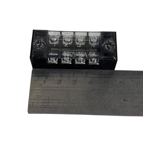 Grippes 15A 4 Pole Terminal Block 600V (4pcs)