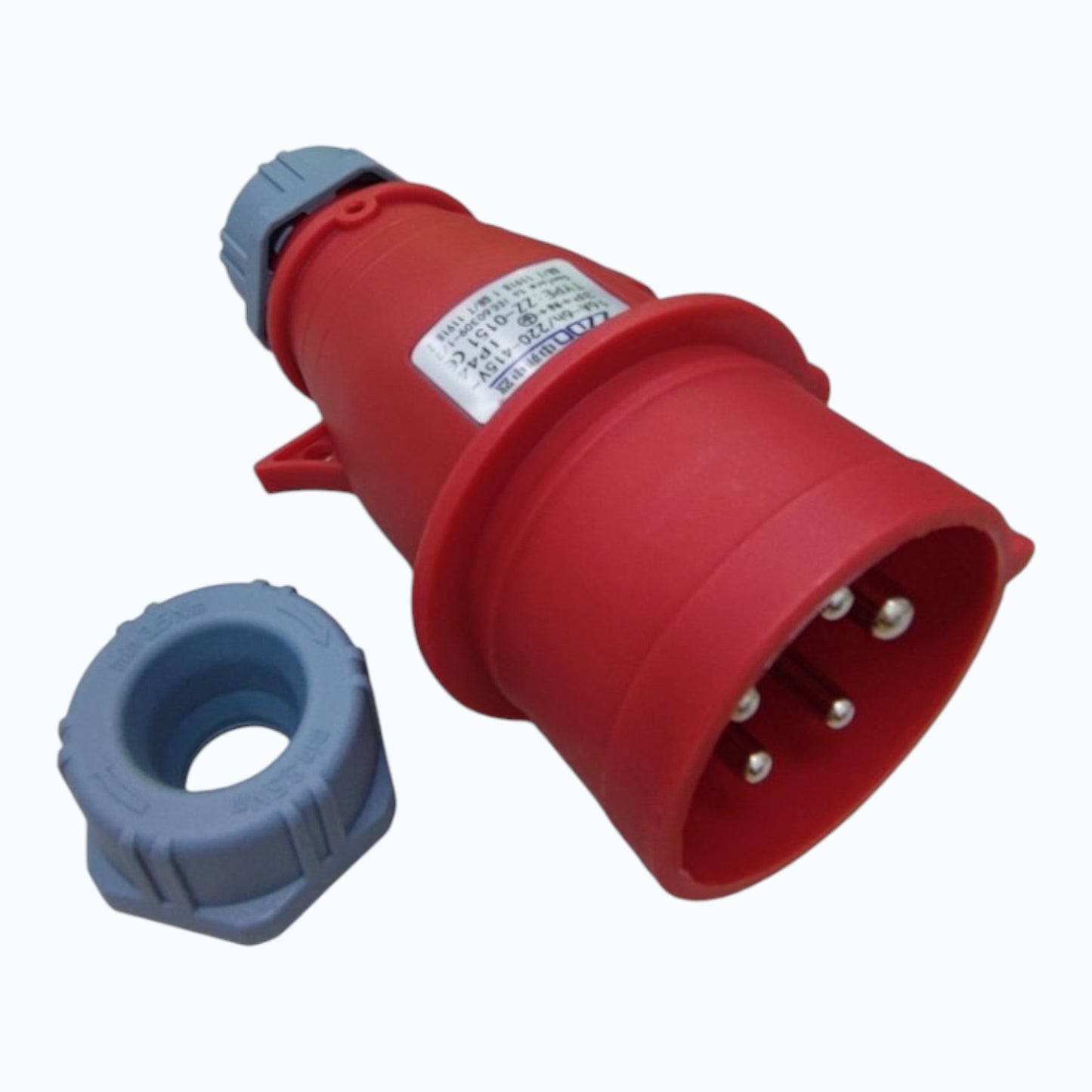 Grippes 16A 3P+N+E 220V-415V Industrial Plug, Industrial Coupler Male Connector IP44 Weatherproof