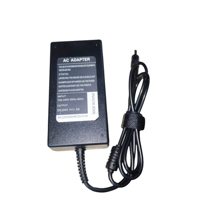 AC adapter with power cord on a white background