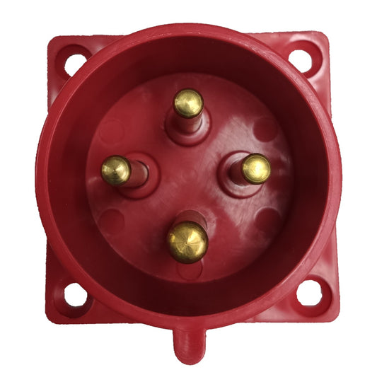 Grippes 32A 3P+E Industrial Plug 6h 380-415V ( 4 Pins) Chassis Type IEC309-2 # 624 Electx Electrical Supply