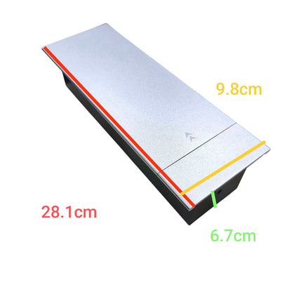 Grippes 3 Gang Universal Outlet with Ground 10A 220V Desk Top Sliding Cover Silver with 2 USB 5V 2A