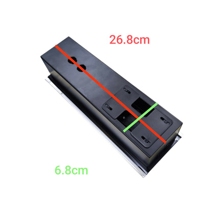 Grippes 3 Gang Universal Outlet with Ground 10A 220V Desk Top Sliding Cover Silver with 2 USB 5V 2A