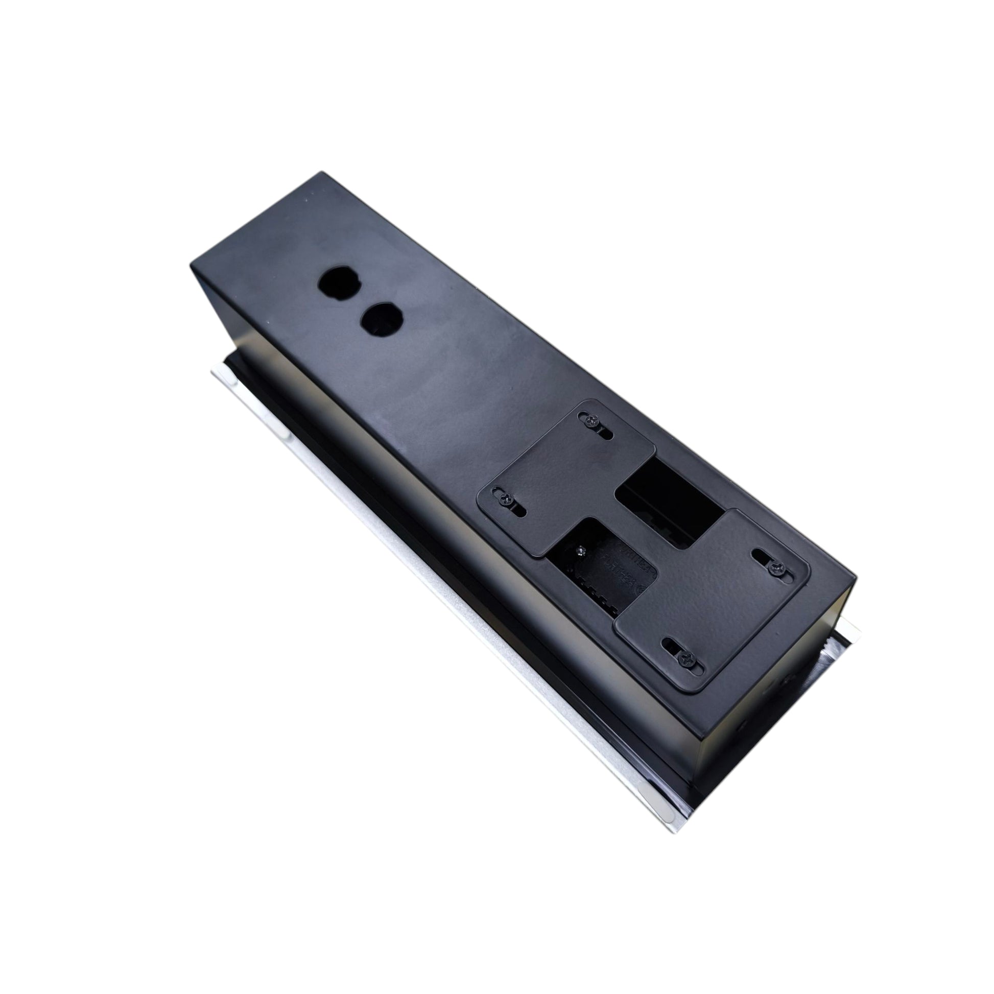 Grippes 3 Gang Universal Outlet with Ground 10A 220V Desk Top Sliding Cover Silver with 2 USB 5V 2A