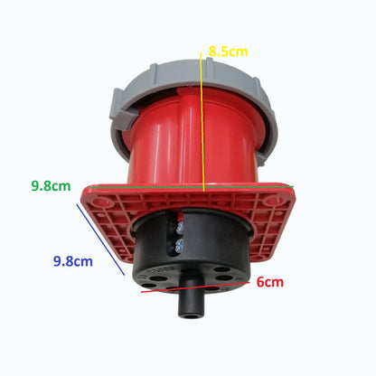 Grippes 63A 3P+N+E 250V-415V Industrial Outlet Chassis Type , Industrial Panel-Mount Socket P67 Weatherproof