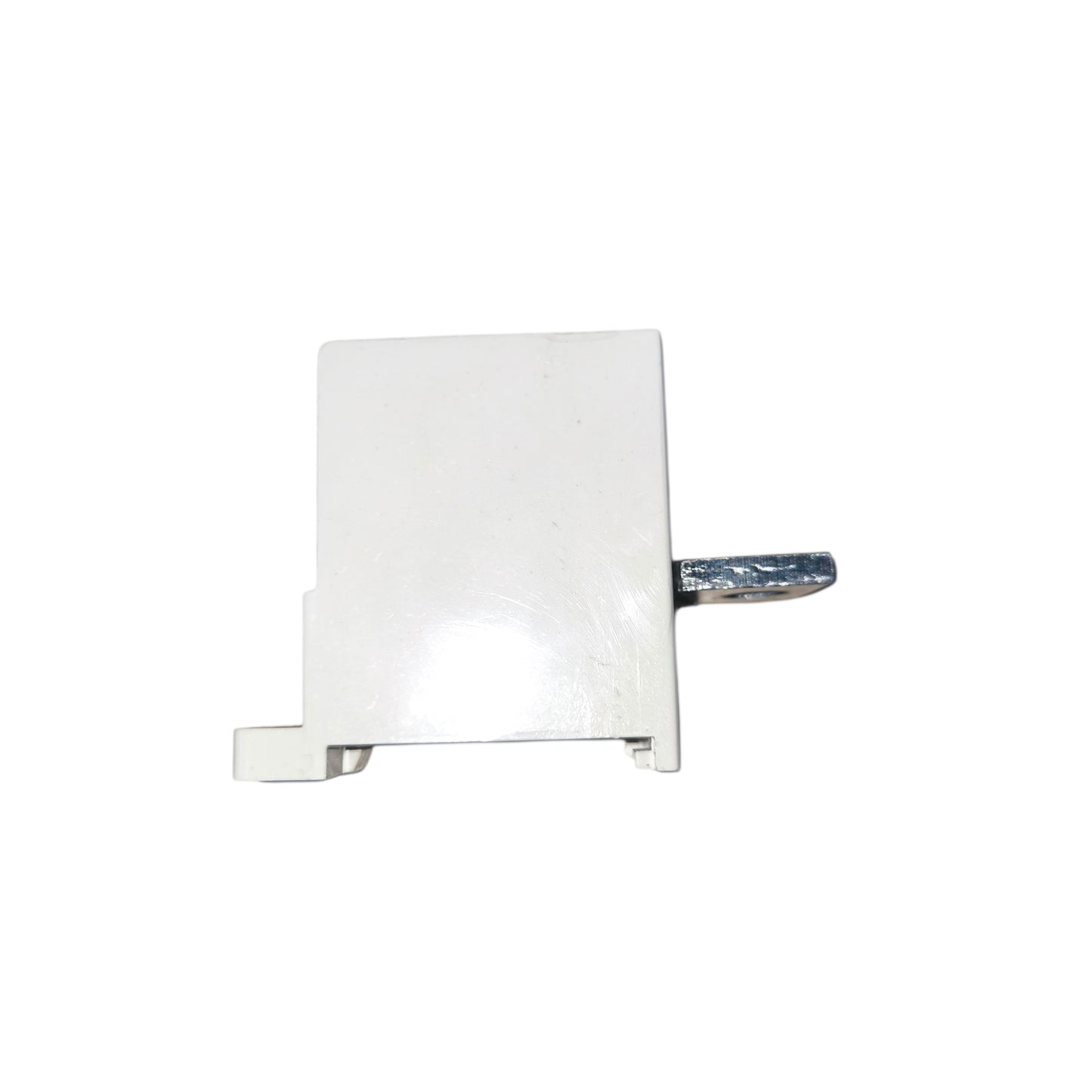 White wall-mounted light fixture on a white background