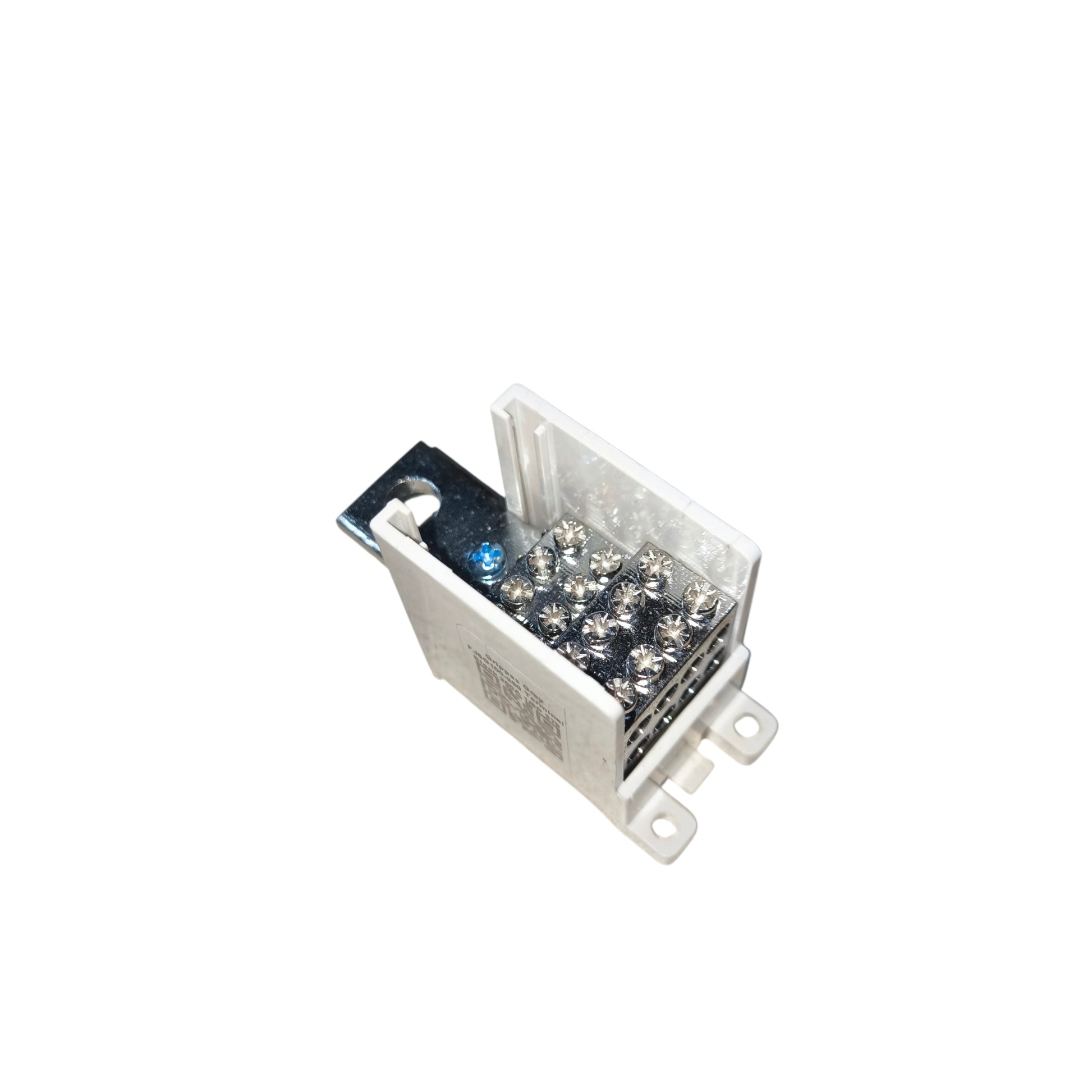 Electrical component with LED lights on a white background