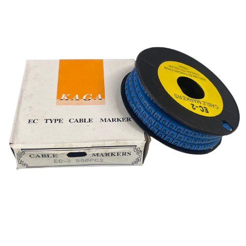 Grippes (1) Cable Marker 3.6mm to 5.2mm Color Blue 1roll 500pcs EC-2B