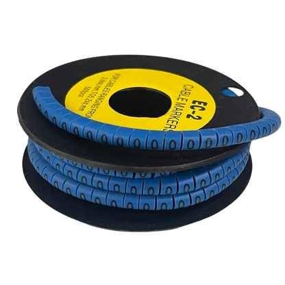 Grippes (1) Cable Marker 3.6mm to 5.2mm Color Blue 1roll 500pcs EC-2B