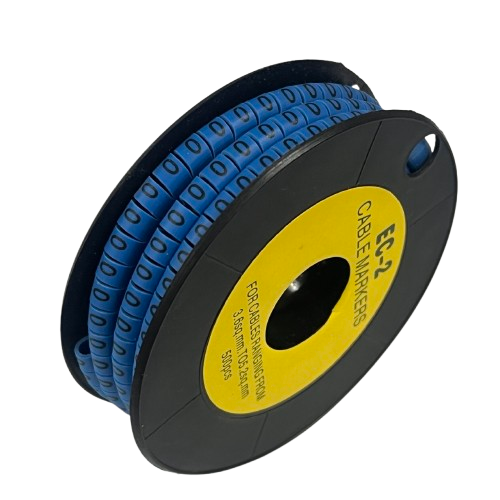 Grippes (1) Cable Marker 3.6mm to 5.2mm Color Blue 1roll 500pcs EC-2B