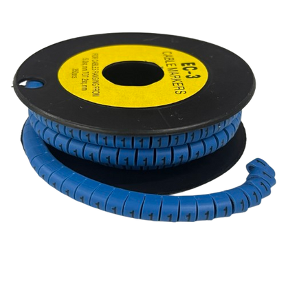 Grippes (1) Cable Marker 5.0mm to 7.2mm (350pcs) Blue   EC-3B(1)