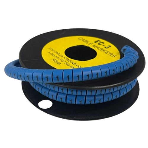 Grippes (1) Cable Marker 5.0mm to 7.2mm (350pcs) Blue   EC-3B(1)