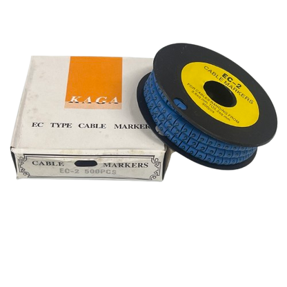 Grippes (2) Cable Marker 3.6mm to 5.2mm Color Blue 1roll 500pcs EC-2B