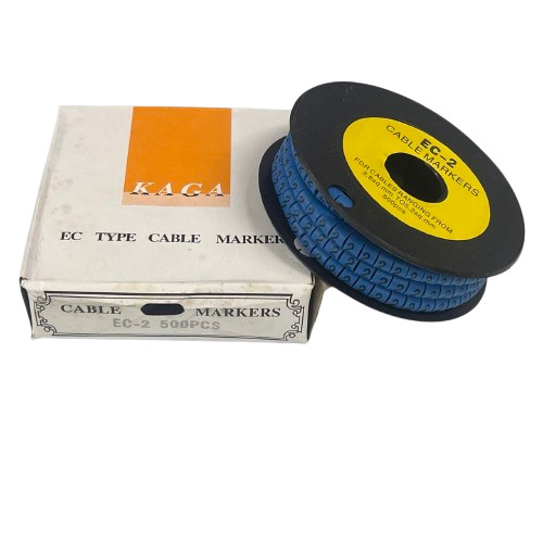Grippes (2) Cable Marker 3.6mm to 5.2mm Color Blue 1roll 500pcs EC-2B