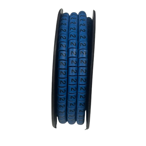 Grippes (2) Cable Marker 3.6mm to 5.2mm Color Blue 1roll 500pcs EC-2B