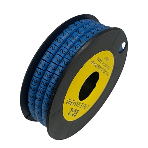 Grippes (2) Cable Marker 3.6mm to 5.2mm Color Blue 1roll 500pcs EC-2B