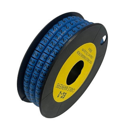 Grippes (2) Cable Marker 3.6mm to 5.2mm Color Blue 1roll 500pcs EC-2B