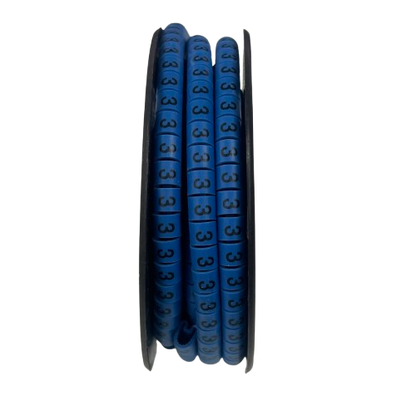 Grippes (3) Cable Marker 3.6mm to 5.2mm Color Blue 1roll 500pcs EC-2B