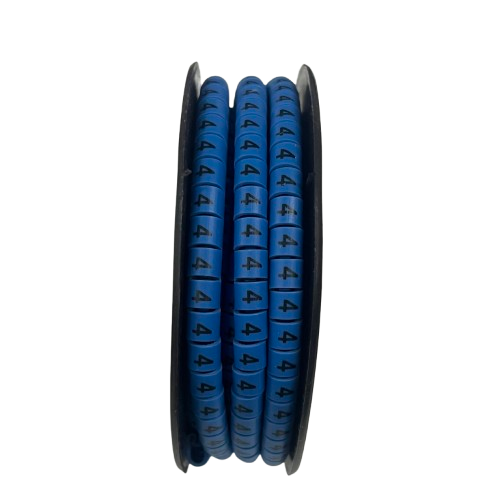 Grippes (4) Cable Marker 3.6mm to 5.2mm Color Blue 1roll 500pcs EC-2B