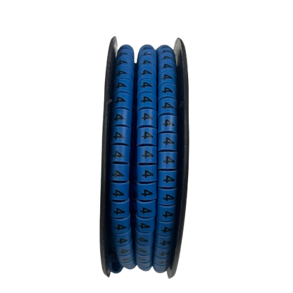 Grippes (4) Cable Marker 3.6mm to 5.2mm Color Blue 1roll 500pcs EC-2B