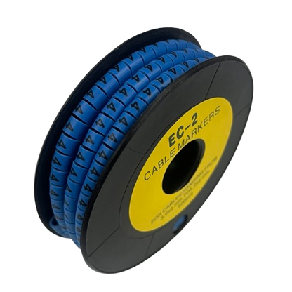 Grippes (4) Cable Marker 3.6mm to 5.2mm Color Blue 1roll 500pcs EC-2B