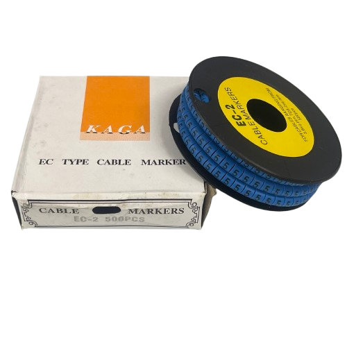 Grippes (5) Cable Marker 3.6mm to 5.2mm Color Blue 1roll 500pcs EC-2B