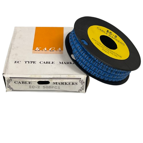 Grippes (6) Cable Marker 3.6mm to 5.2mm Color Blue 1roll 500pcs EC-2B