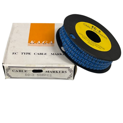 Grippes (6) Cable Marker 3.6mm to 5.2mm Color Blue 1roll 500pcs EC-2B