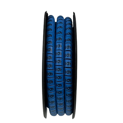 Grippes (6) Cable Marker 3.6mm to 5.2mm Color Blue 1roll 500pcs EC-2B