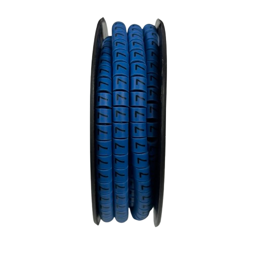 Grippes (7) Cable Marker 3.6mm to 5.2mm Color Blue 1roll 500pcs EC-2B