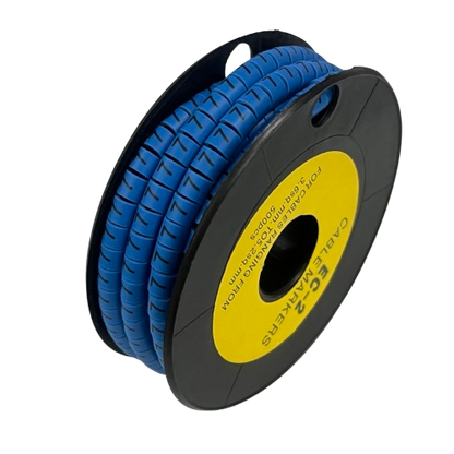 Grippes (7) Cable Marker 3.6mm to 5.2mm Color Blue 1roll 500pcs EC-2B