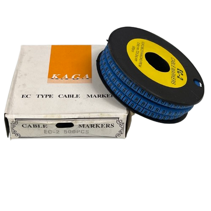 Grippes (8) Cable Marker 3.6mm to 5.2mm Color Blue 1roll 500pcs EC-2B