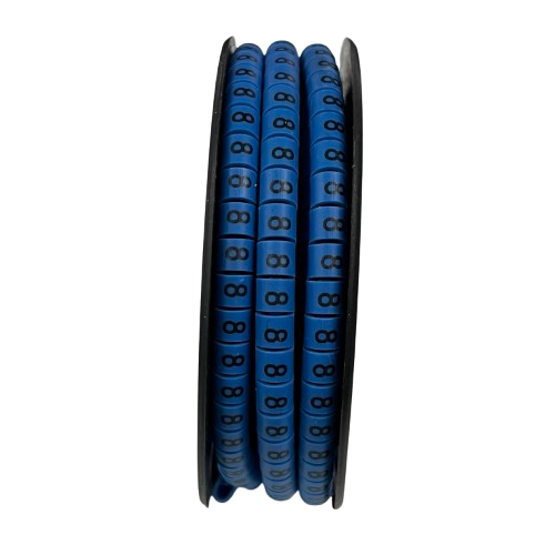 Grippes (8) Cable Marker 3.6mm to 5.2mm Color Blue 1roll 500pcs EC-2B