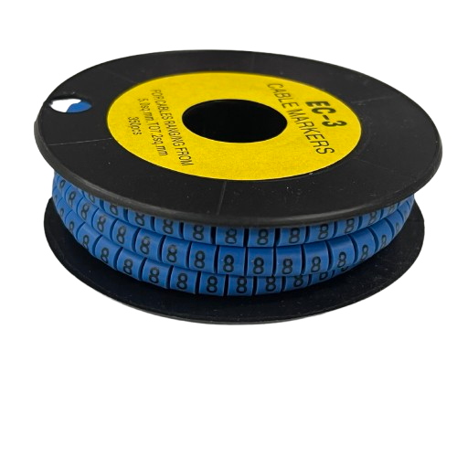 Grippes (8) Cable Marker 5.0mm to 7.2mm (350pcs) Blue   EC-3B(8)