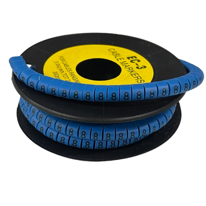 Grippes (8) Cable Marker 5.0mm to 7.2mm (350pcs) Blue   EC-3B(8)