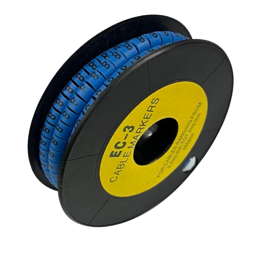 Grippes (8) Cable Marker 5.0mm to 7.2mm (350pcs) Blue   EC-3B(8)