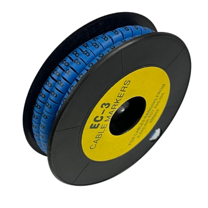 Grippes (8) Cable Marker 5.0mm to 7.2mm (350pcs) Blue   EC-3B(8)