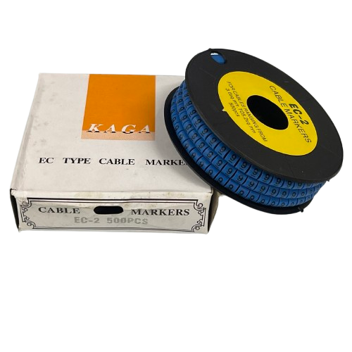 Grippes (9) Cable Marker 3.6mm to 5.2mm Color Blue 1roll 500pcs EC-2B
