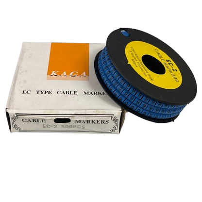 Grippes (9) Cable Marker 3.6mm to 5.2mm Color Blue 1roll 500pcs EC-2B