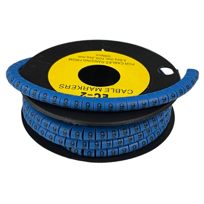 Grippes (9) Cable Marker 3.6mm to 5.2mm Color Blue 1roll 500pcs EC-2B