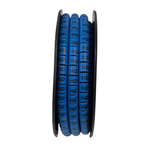 Grippes (9) Cable Marker 3.6mm to 5.2mm Color Blue 1roll 500pcs EC-2B