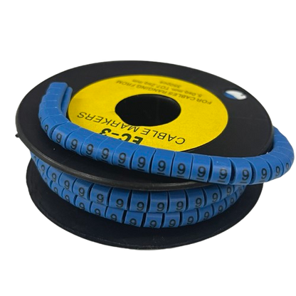 Grippes (9) Cable Marker 5.0mm to 7.2mm (350pcs) Blue    EC-3B(9)
