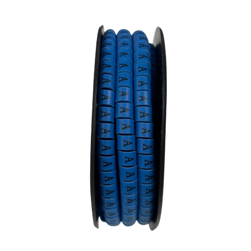 Grippes (A) Cable Marker 3.6mm to 5.2mm Color Blue 1roll 500pcs EC-2B
