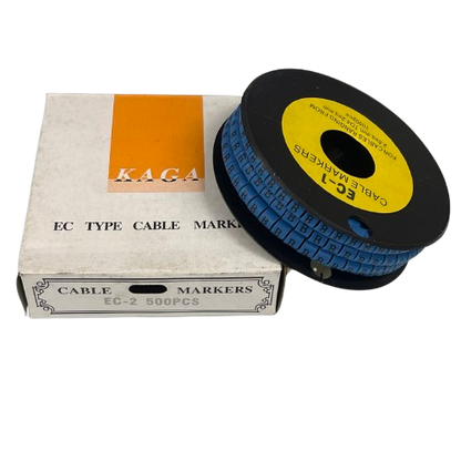 Grippes (B) Cable Marker 3.6mm to 5.2mm Color Blue 1roll 500pcs EC-2B