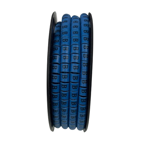 Grippes (B) Cable Marker 3.6mm to 5.2mm Color Blue 1roll 500pcs EC-2B