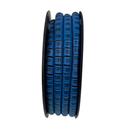 Grippes (B) Cable Marker 3.6mm to 5.2mm Color Blue 1roll 500pcs EC-2B