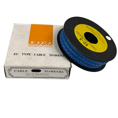 Grippes (B) Cable Marker 5.0mm to 7.2mm (350pcs) Blue   EC-3B(B)