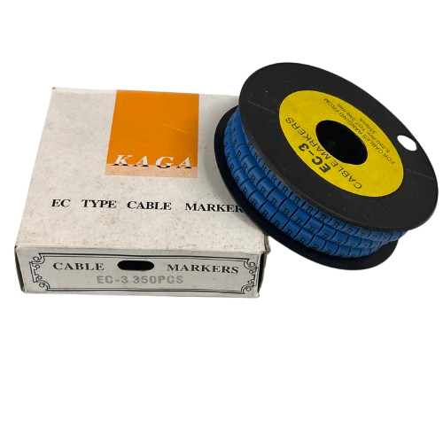 Grippes (B) Cable Marker 5.0mm to 7.2mm (350pcs) Blue   EC-3B(B)