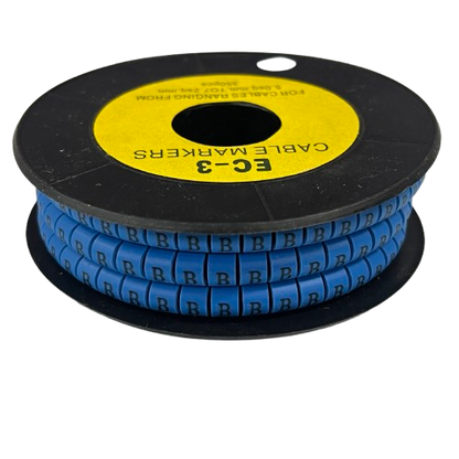 Grippes (B) Cable Marker 5.0mm to 7.2mm (350pcs) Blue   EC-3B(B)